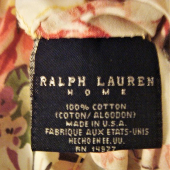 RALPH LAUREN Yellow Floral BROOKE KING Pillowcases (2) - Picture 8 of 9